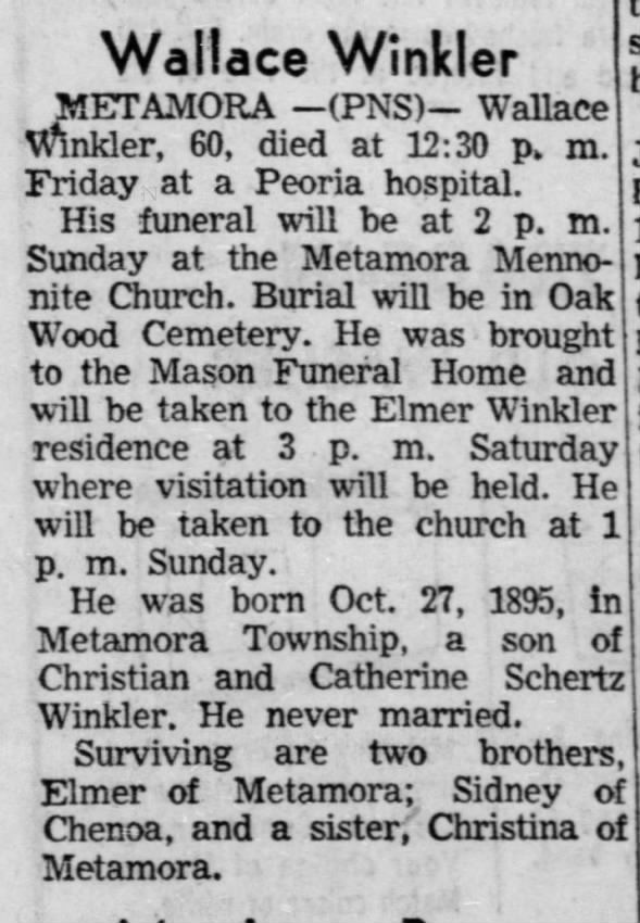 Clipping from The Pantagraph